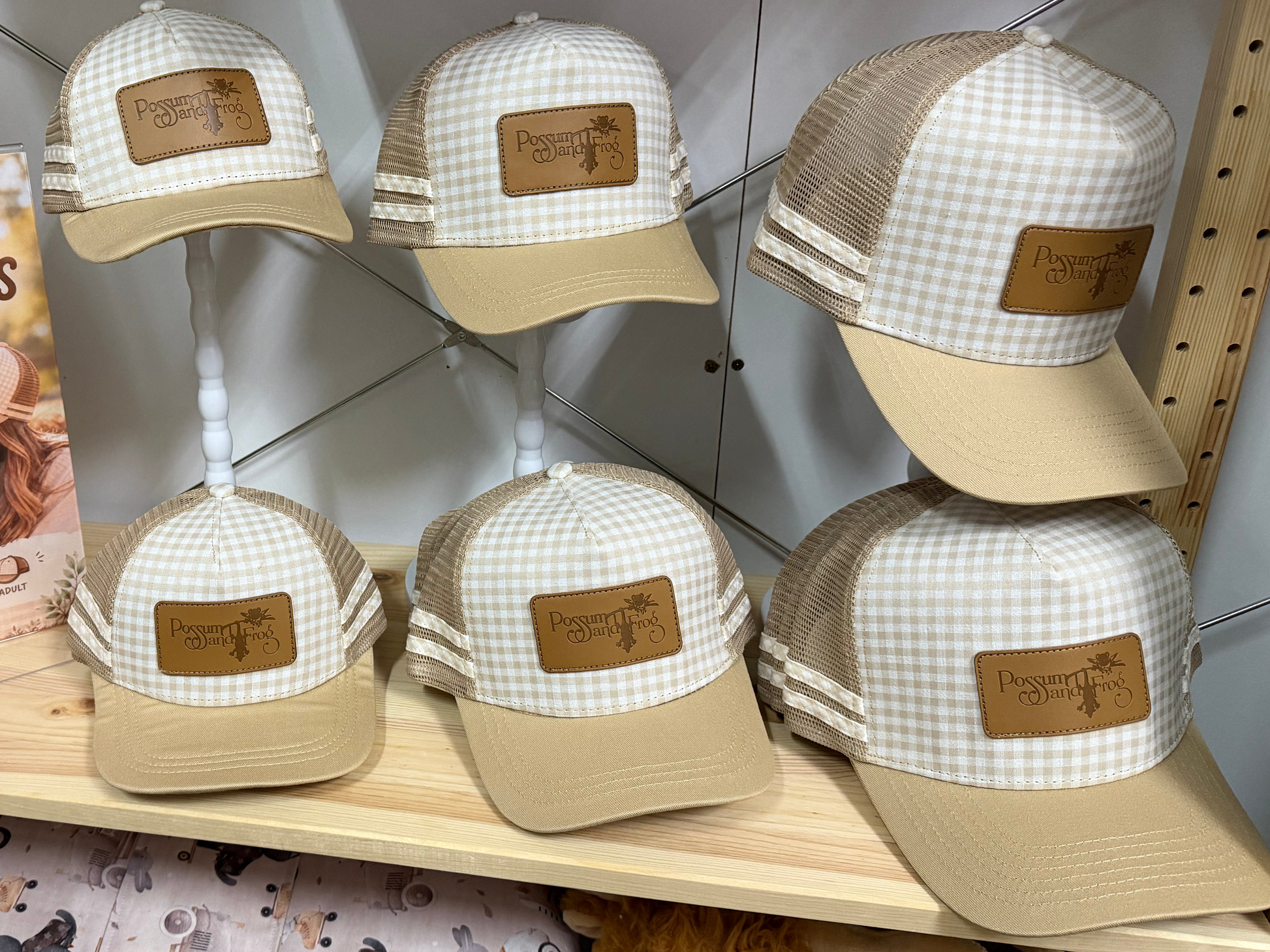 Baby Gingham Trucker Cap