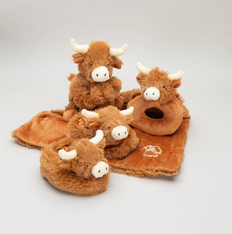 Highland Cow Plush Baby Soft Slippers