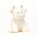 Scottish Highland Cow Soft Plush Toy Mini Cream -13CM