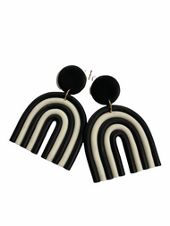 Rainbow Drop Earring - Black