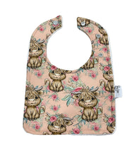 Highland Cow Yak rounded bib