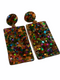 Star Glitter Rectangle Earrings