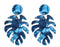 Leaf Drop Earrings - Royal Blue