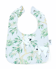 Possum and Frog Grey Koala Bib