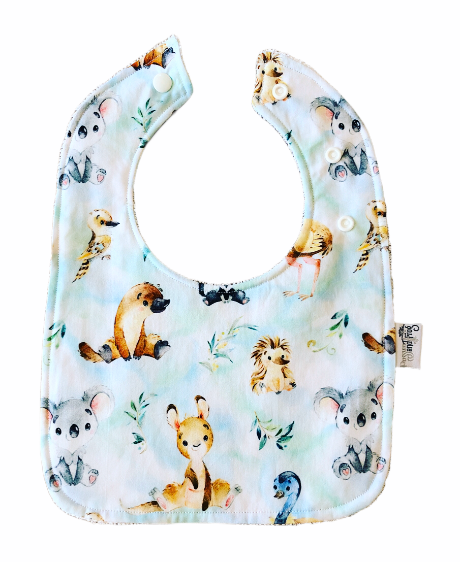 Possum and Frog Australian Animals Bib