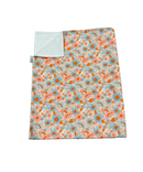 Pram Bassinet Blanket - Floral APRICOT