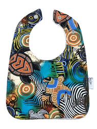 Rounded Bib - Turtle Indigenous