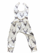 Possum and Frog - AVAILABLE FABRICS - Deer WHITE