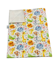 Pram Bassinet Blanket - Safari WHITE