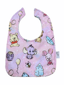 Rounded Bib - Pink Bear